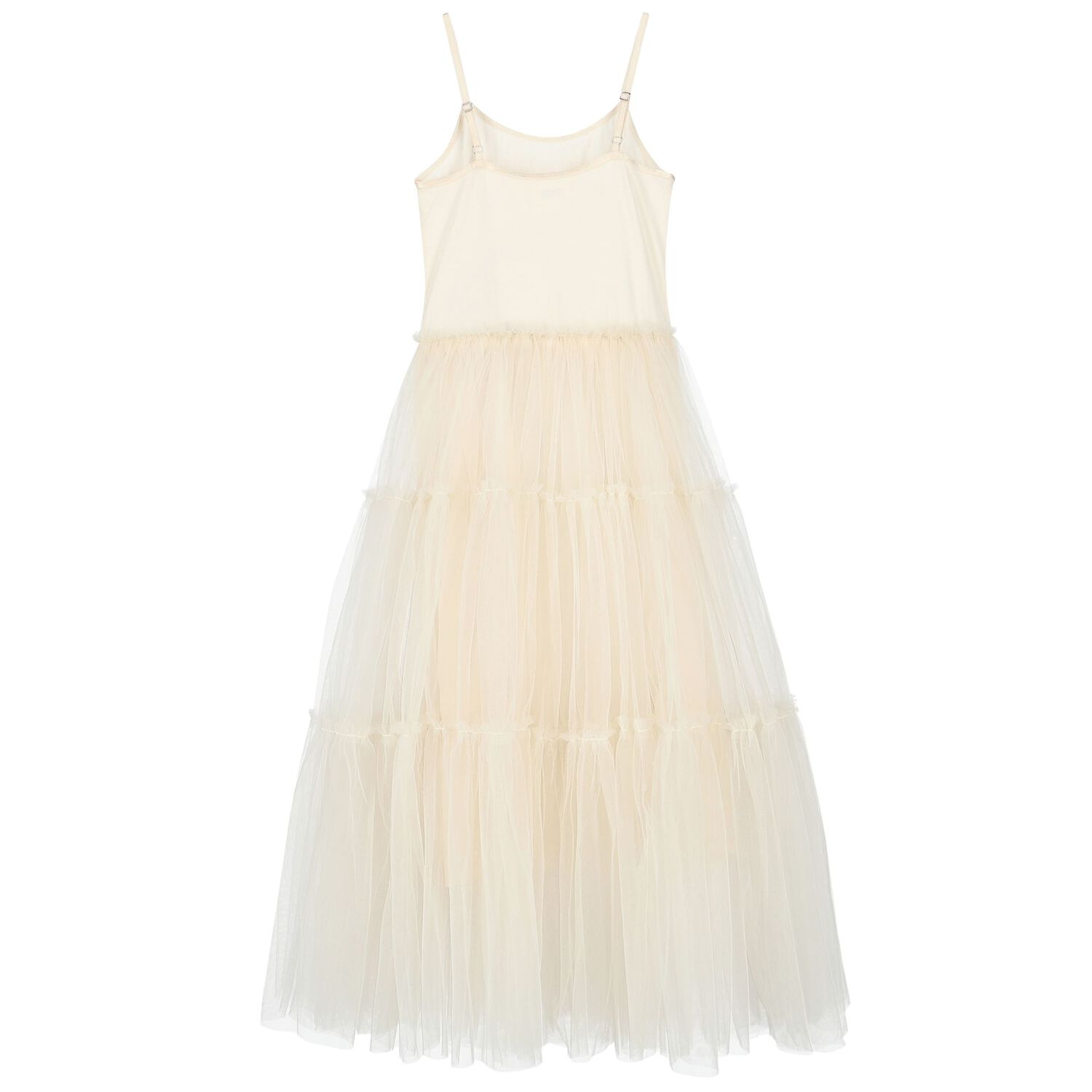 Girls Ivory Embellished Tulle Dress, 1, hi-res image number null