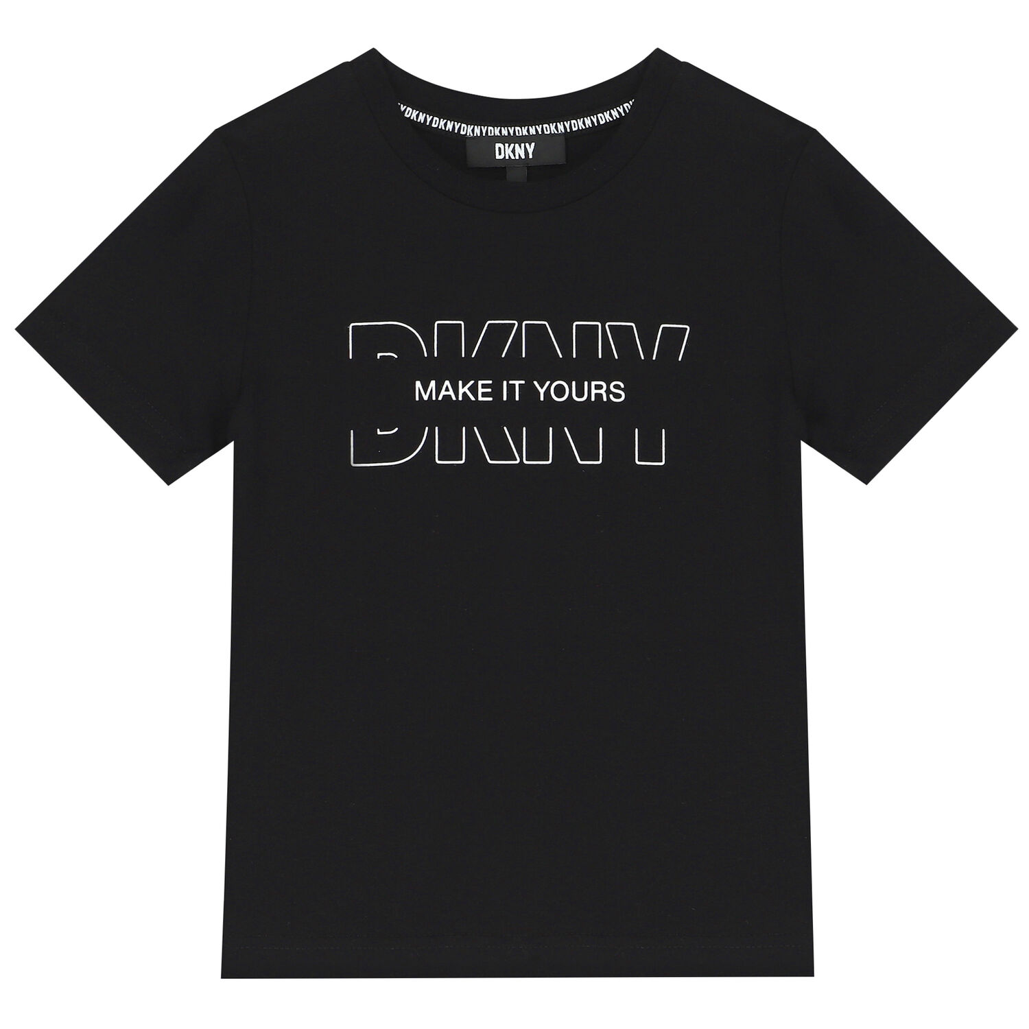 Boys Black Logo T-Shirt, 1, hi-res