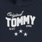 Girls Navy Blue Logo Hooded Top, 1, hi-res
