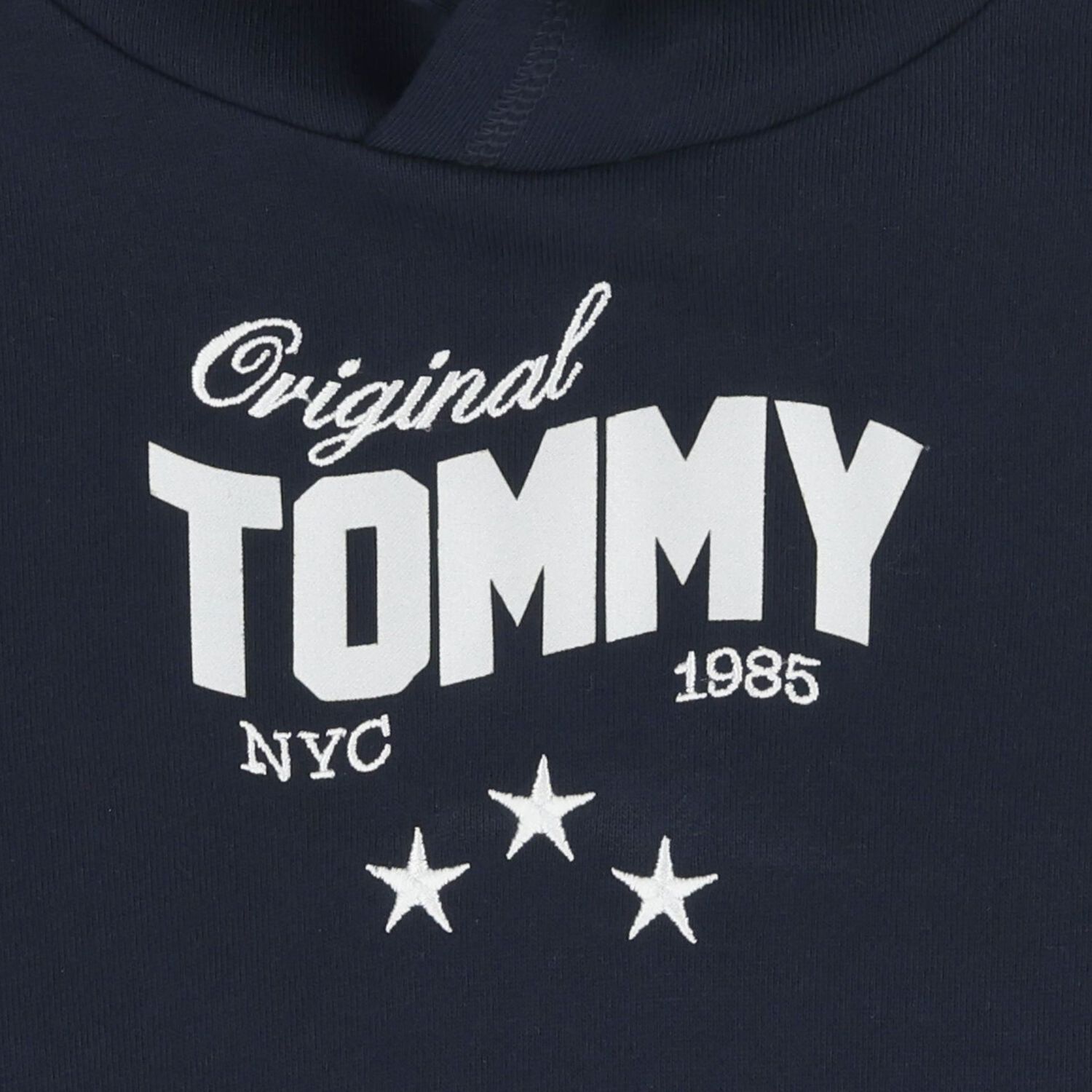 Girls Navy Blue Logo Hooded Top, 1, hi-res