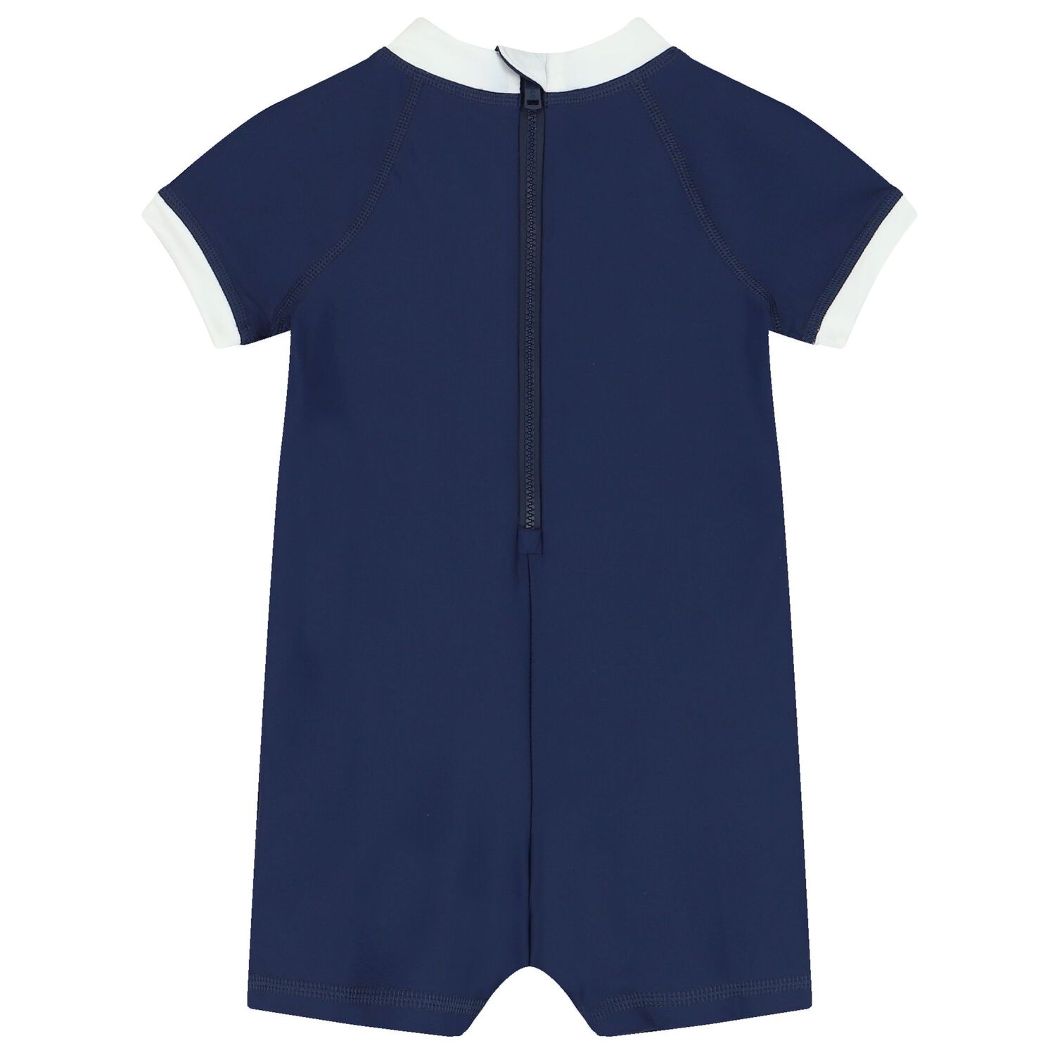 Baby Boys Navy Blue Polo Bear Sun Suit, 1, hi-res