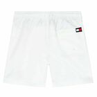 Boys White Logo Swim Shorts, 1, hi-res