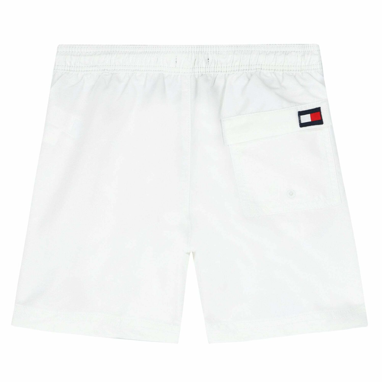 Boys White Logo Swim Shorts, 1, hi-res