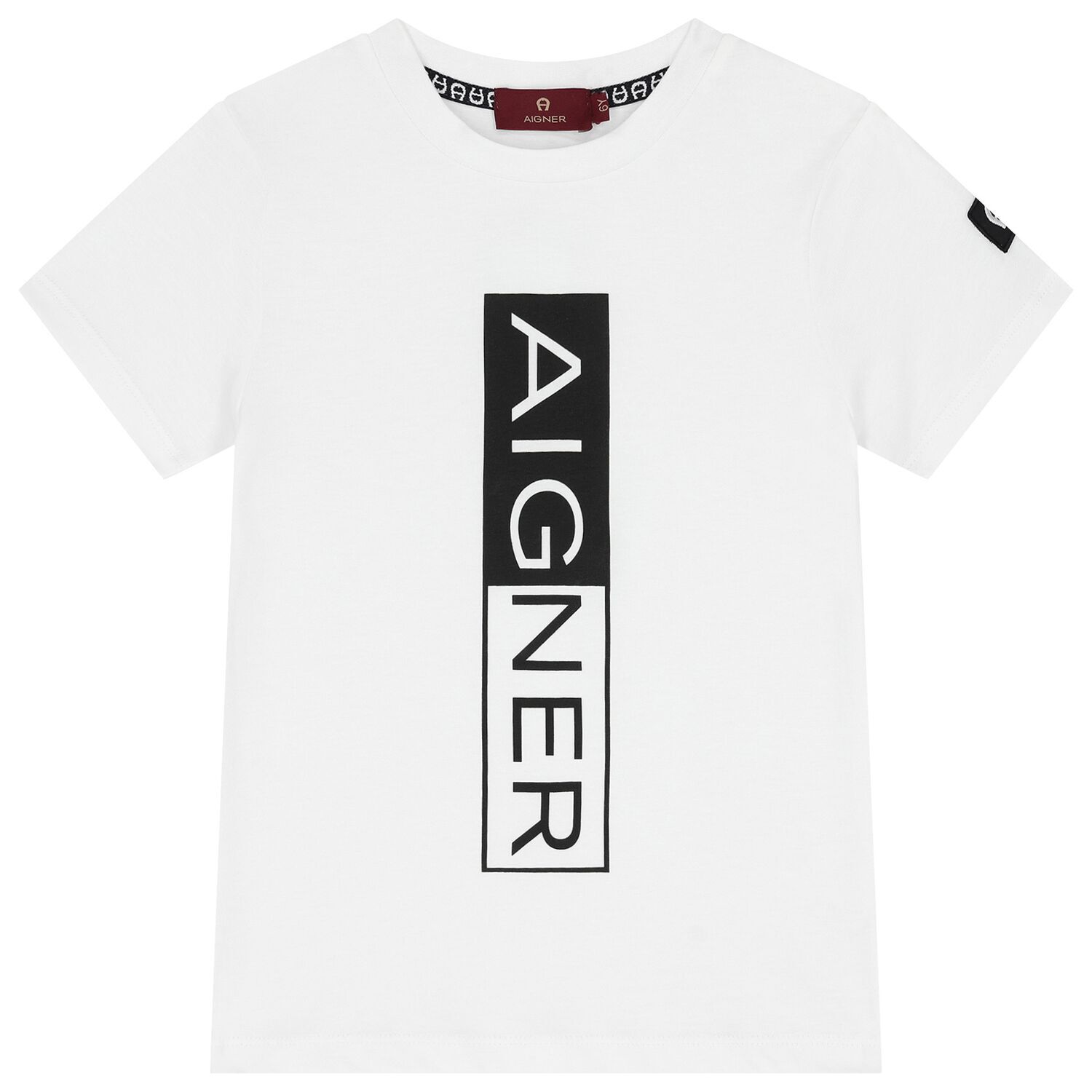 Boys White Logo T-Shirt, 4, hi-res