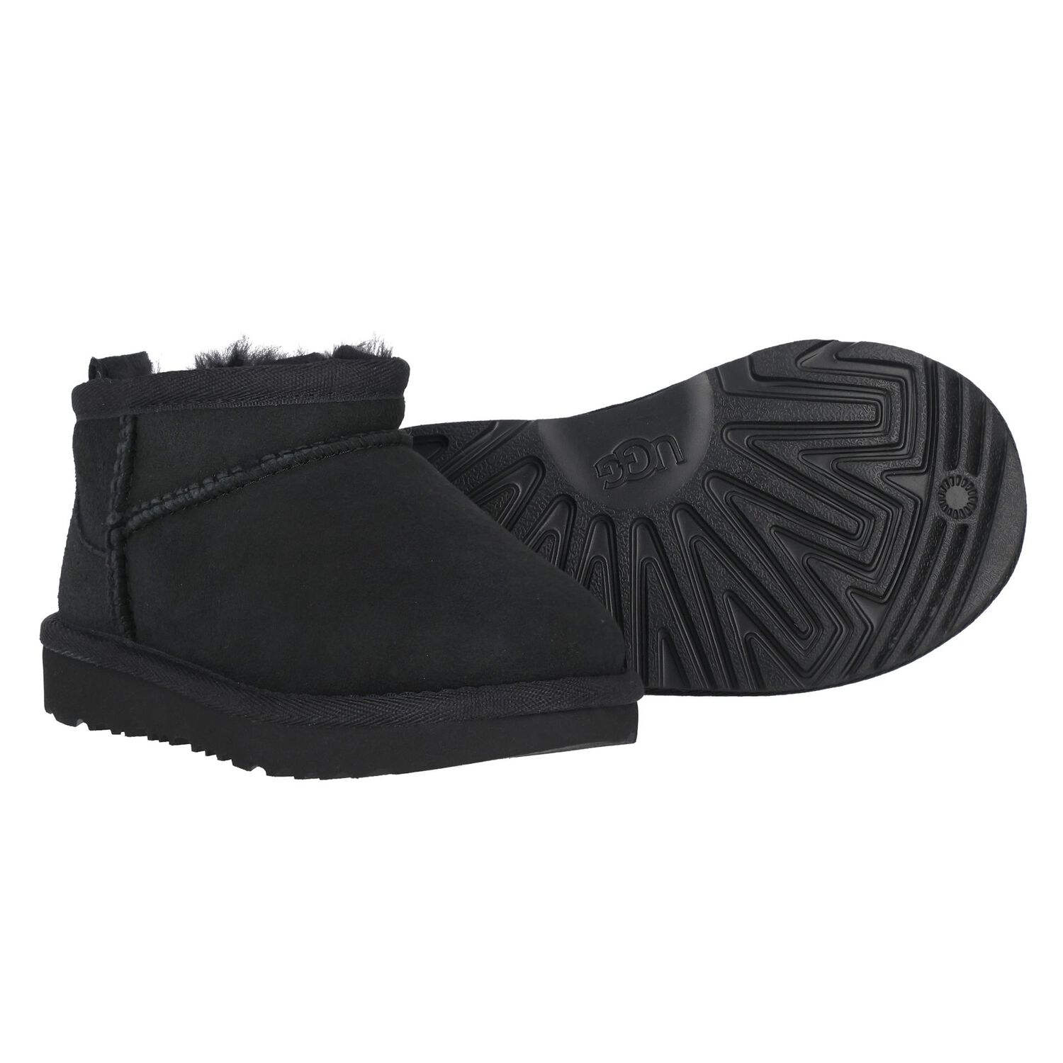 Younger Black Classic Ultra Mini Suede Boots, 3, hi-res image number null