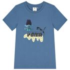Boys Blue Trolls Logo T-Shirt, 1, hi-res