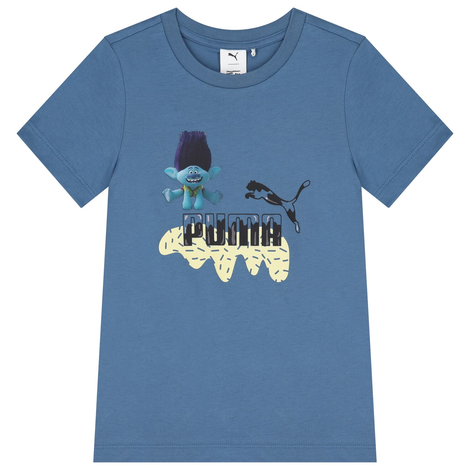 Boys Blue Trolls Logo T-Shirt, 1, hi-res