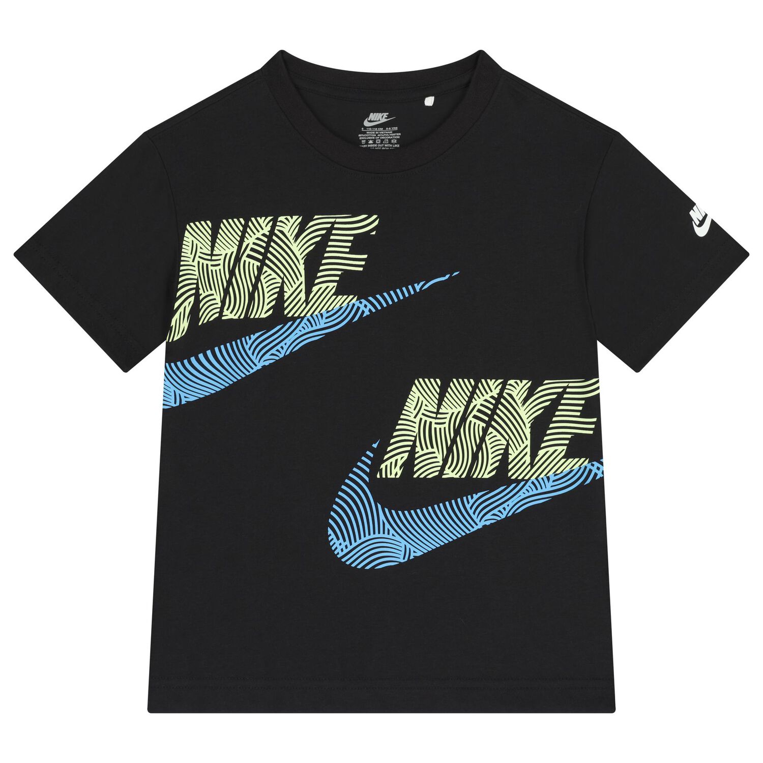 Boys Black Logo Shorts Set, 1, hi-res