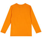 Boys Orange Logo Long Sleeve Top, 1, hi-res