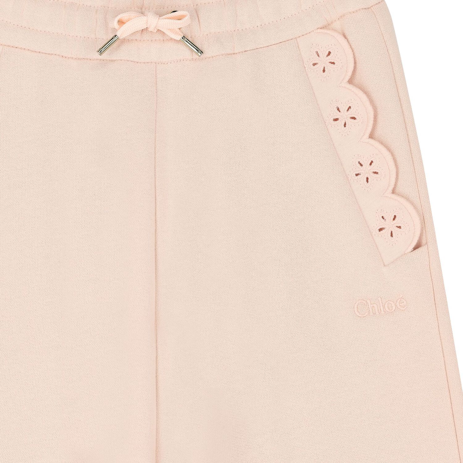 Girls Pink Logo Flower Joggers, 1, hi-res image number null