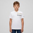 Boys White Logo Polo Shirt, 2, hi-res