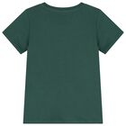 Boys Green Teddy Bear Logo T-Shirt, 1, hi-res
