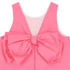 Girls Pink Bow Dress, 1, hi-res