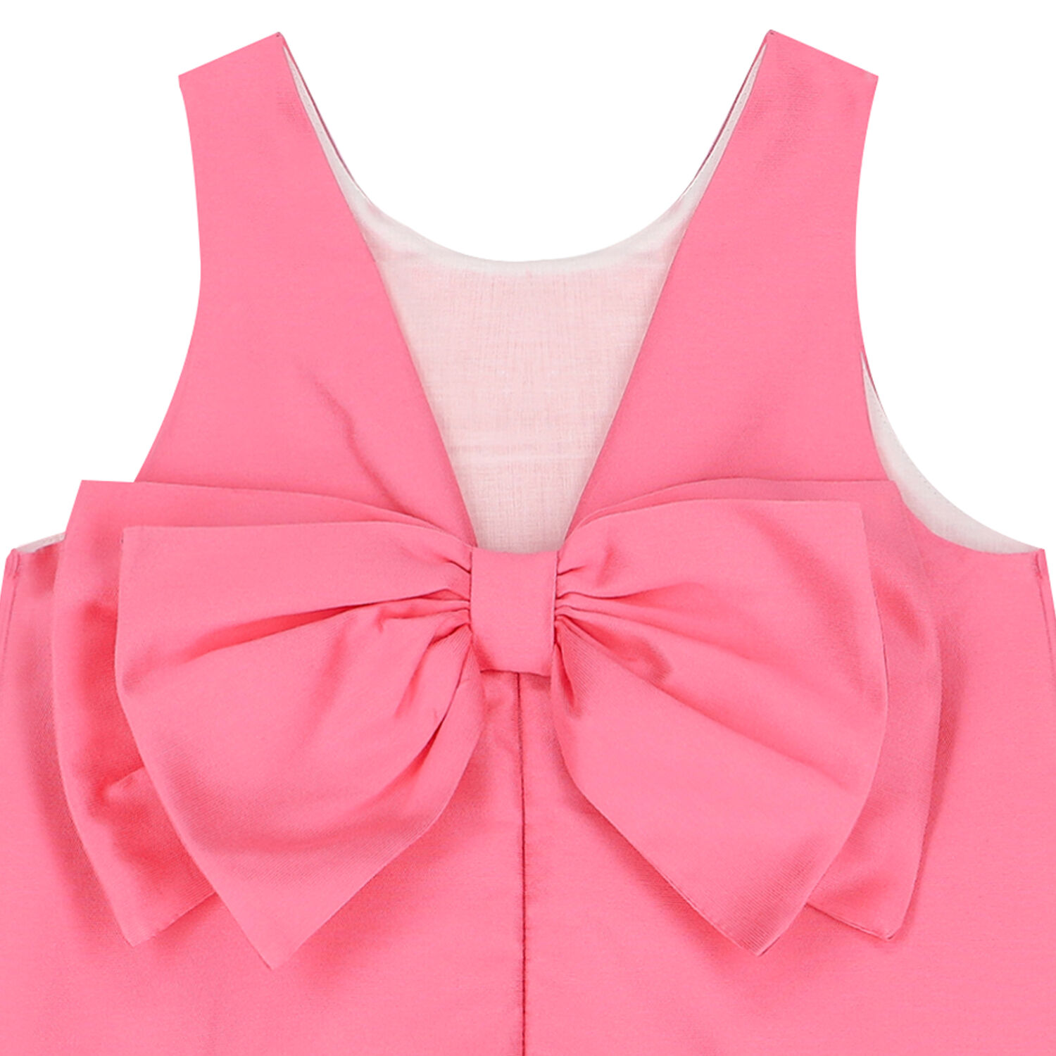 Girls Pink Bow Dress, 1, hi-res