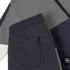Boys Grey & Navy Blue Tracksuit, 1, hi-res