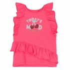 Girls Pink Logo Top, 1, hi-res