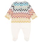 Ivory & Blue Logo Zig Zag Babygrow Gift Set, 1, hi-res