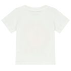 Younger Girls Ivory Sunflower T-Shirt, 1, hi-res