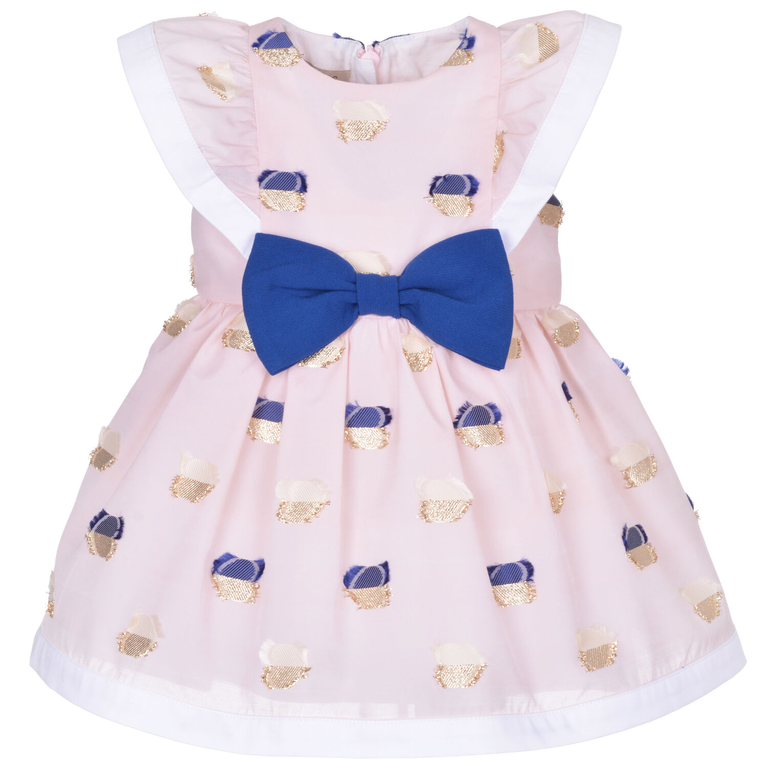 Baby Girls Pink & Blue Jacquard Dress Set, 1, hi-res