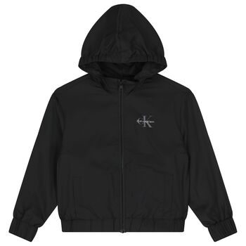 Boys Black Logo Jacket
