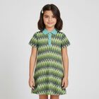 Girls Green Crochet Lace Dress, 1, hi-res