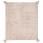 Beige & White Faux Fur Baby Blanket, 2, hi-res