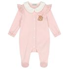 Baby Girls Pink & White Logo Babygrow Gift Set , 1, hi-res