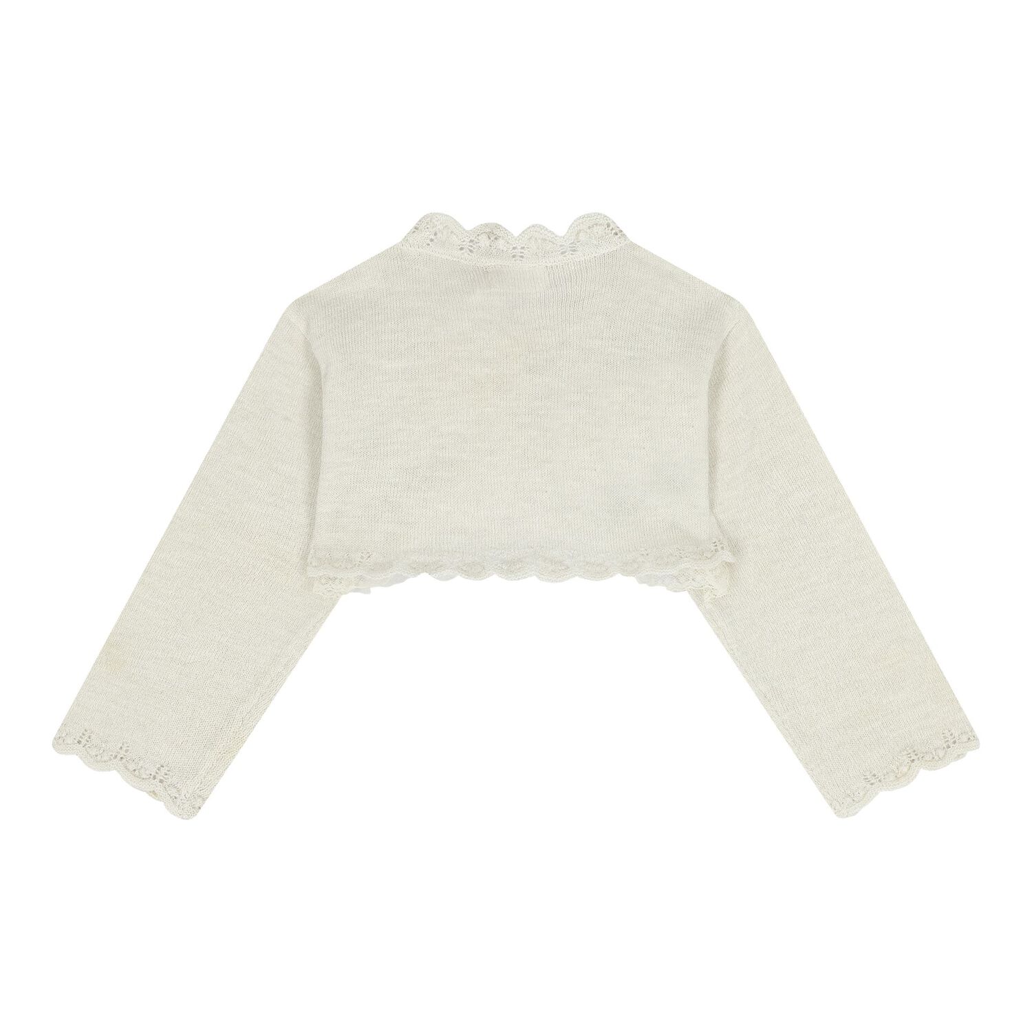 Baby Girls Ivory Knitted Cardigan, 3, hi-res