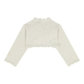 Baby Girls Ivory Knitted Cardigan