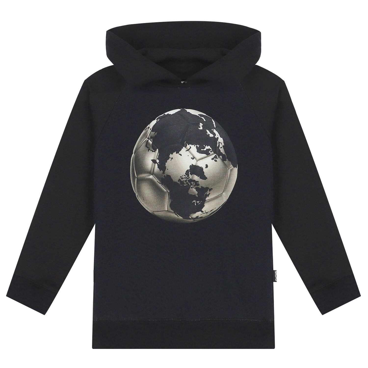 Boys Black Football Hooded Top, 1, hi-res image number null