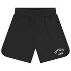 Boys Black Logo Shorts, 1, hi-res