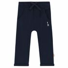 Baby Boys Navy Joggers, 1, hi-res