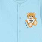 Blue Teddy Logo Babygrow, 1, hi-res