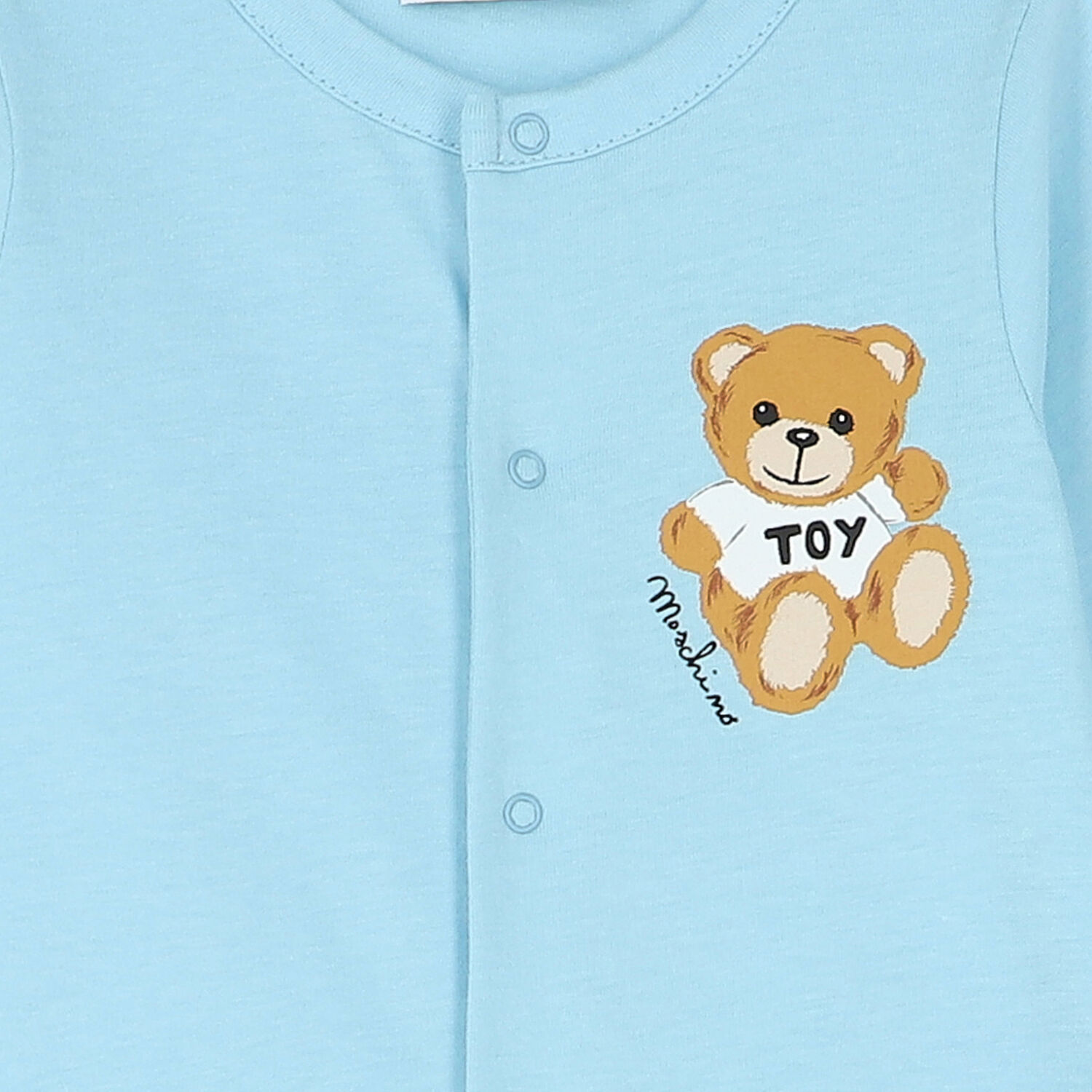 Blue Teddy Logo Babygrow, 1, hi-res
