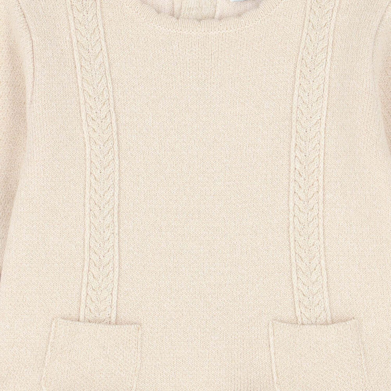 Younger Girls Beige Dress, 1, hi-res