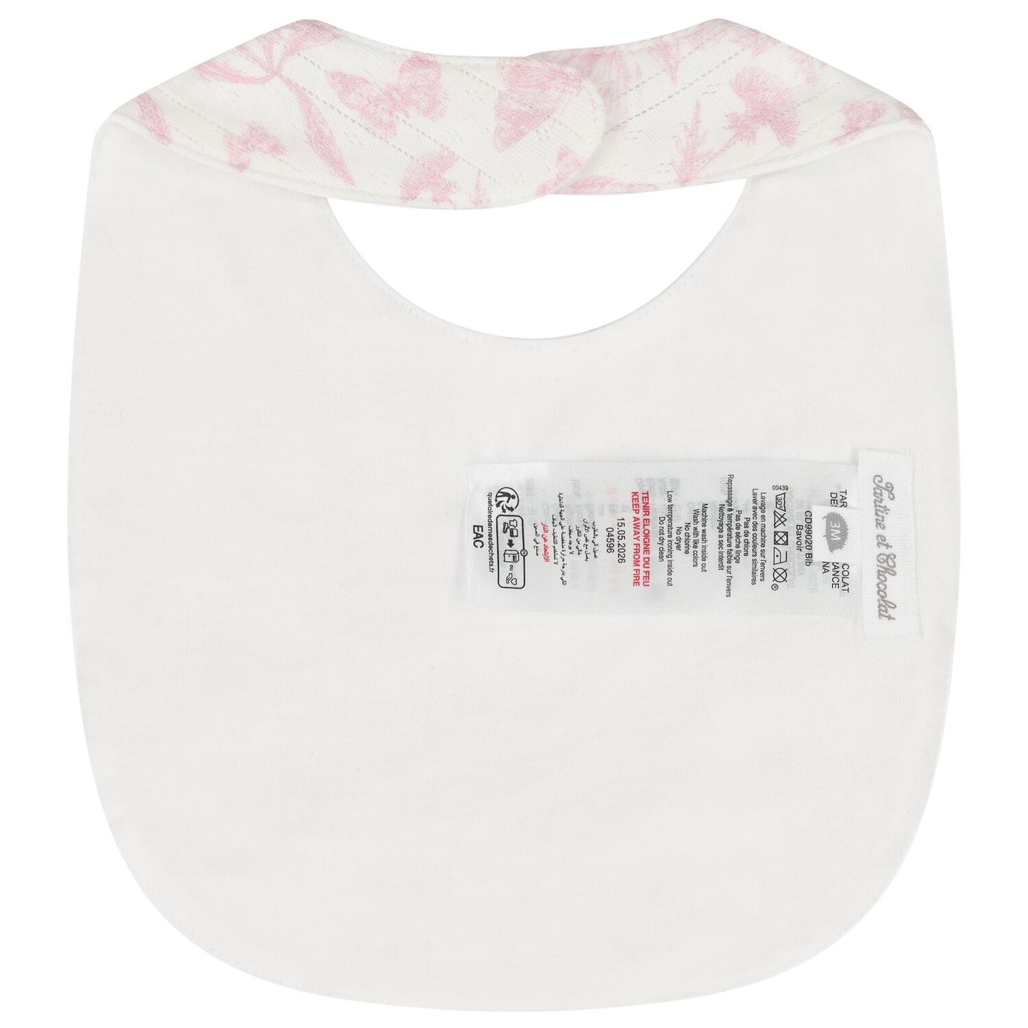 Baby Girls Pink & Ivory Toile De Jouy Babygrow Gift Set, 2, hi-res