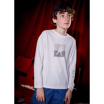 Boys White Long Sleeve Top