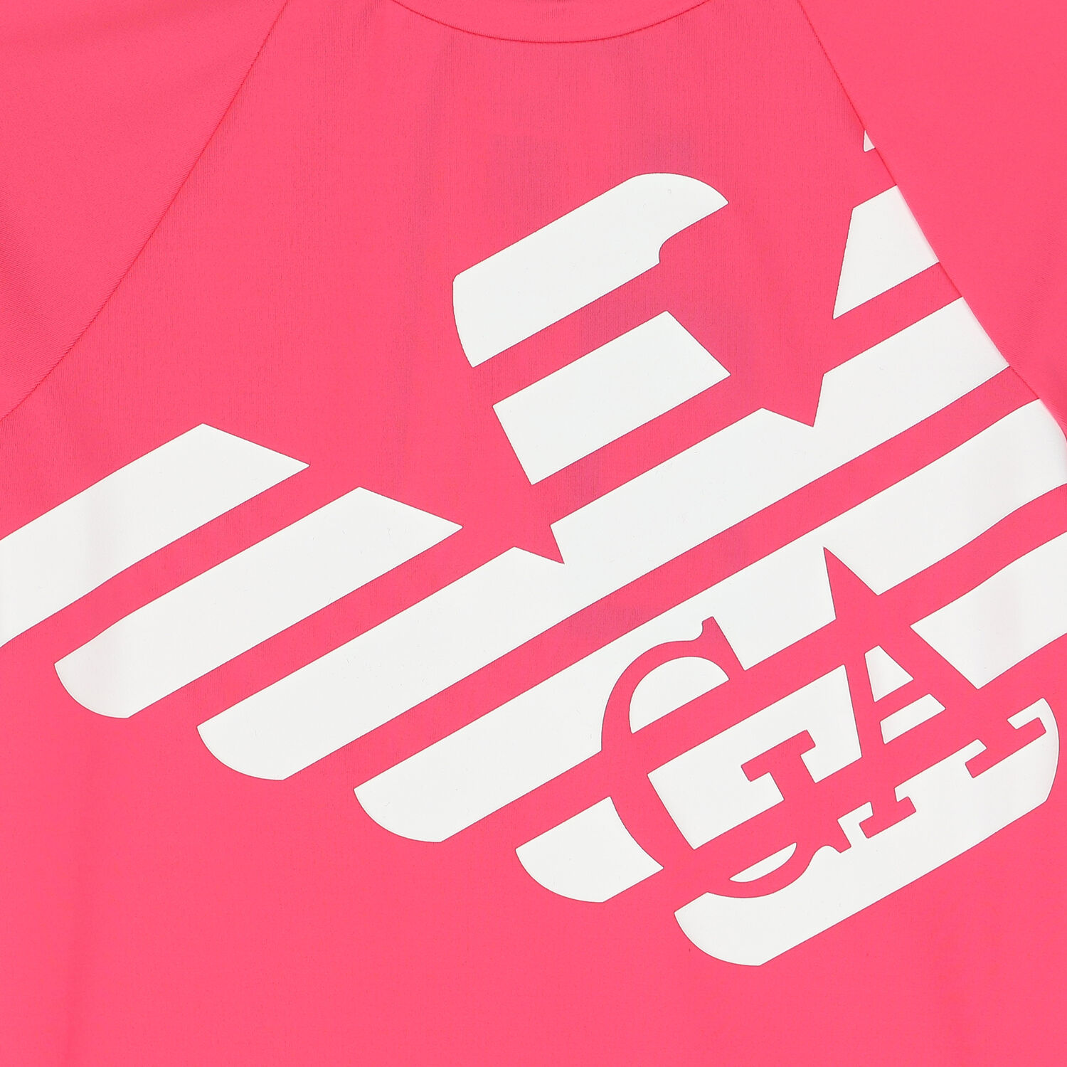 Girls Pink & White Logo Rash Vest, 1, hi-res