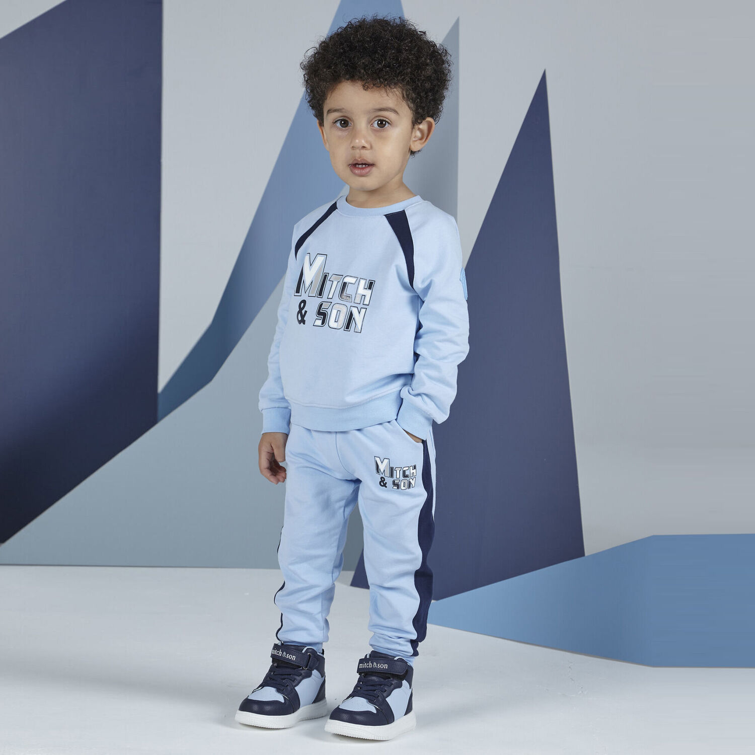 Boys Blue Logo Tracksuit, 1, hi-res image number null