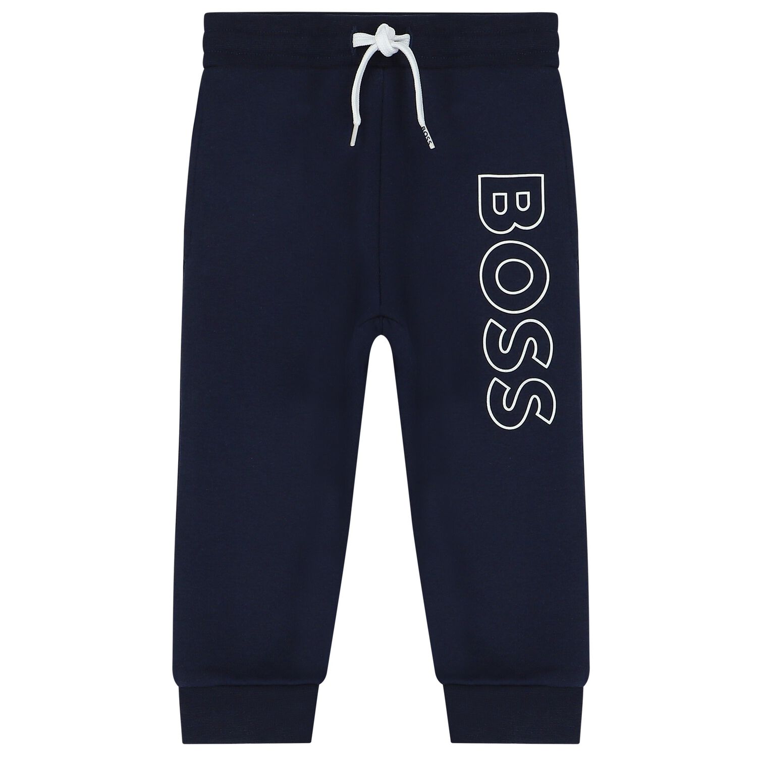 Younger Boys Navy Blue Logo Joggers, 2, hi-res image number null