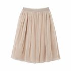 Girls Beige & Gold Tulle Skirt, 1, hi-res