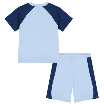 Boys Blue Logo Shorts Set