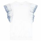 Girls White & Blue Tinker Bell Jumper Dress, 1, hi-res