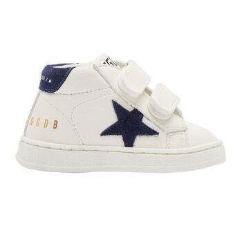White Logo Leather Trainers