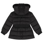 Girls Black Puffer Jacket, 1, hi-res