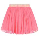 Girls Pink Seashells Tulle Skirt, 1, hi-res