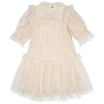 Girls Beige Embellished Tulle Myrtisa Dress