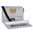 Grey Teddy Bear Logo Baby Changing Bag, 3, hi-res