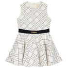 Girls Ivory Logo Dress, 1, hi-res