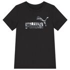 Boys Black Logo T-Shirt, 1, hi-res